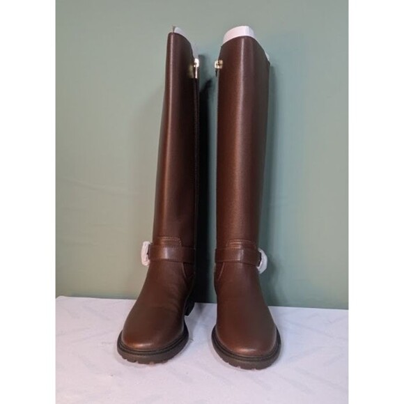 COACH Farrah Women’s Riding Boots Leather  Walnut, Size 5.5 B NEW - Picture 4 of 10